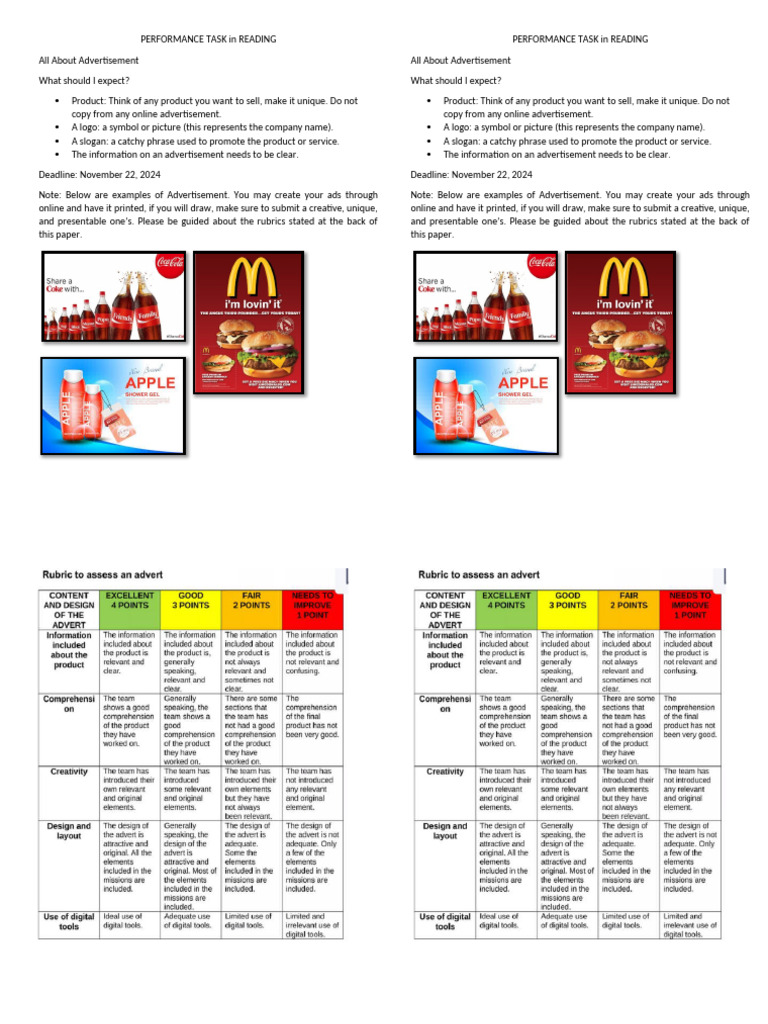 Create Your Unique Advertisement Project | PDF