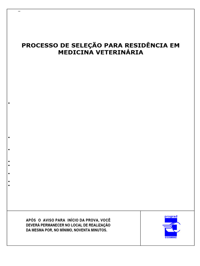 Seleção Residência Medicina Veterinária UFF | PDF | Chocolate ...