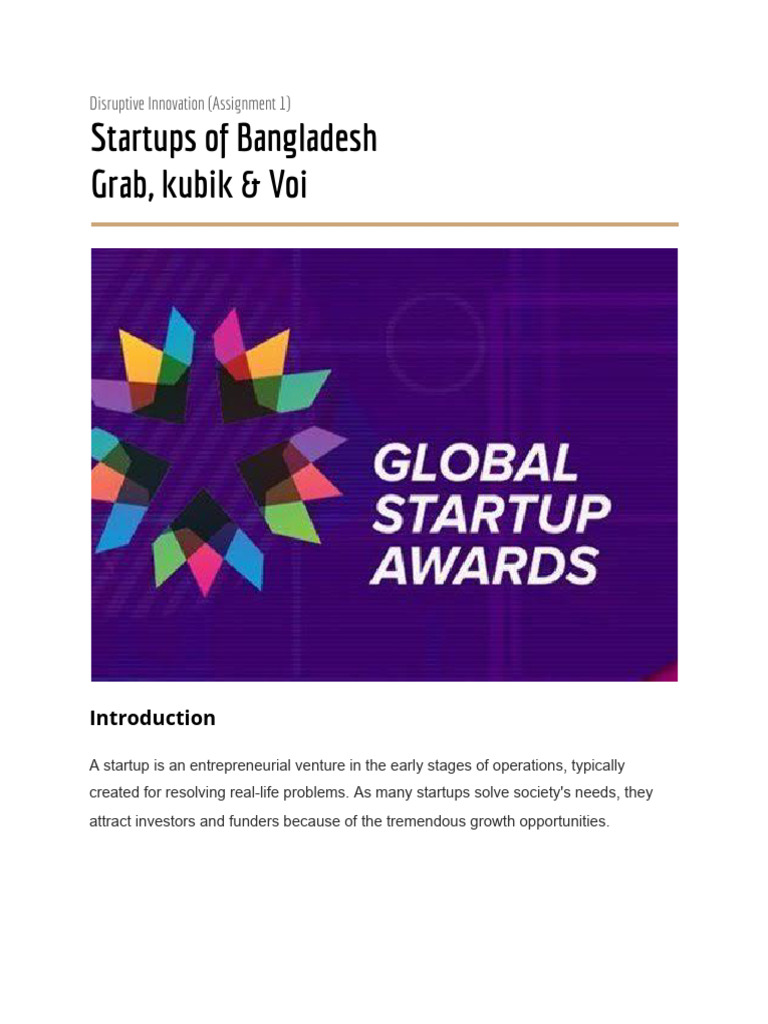 Disruptive Innovation (Assignment 1) | PDF | Startup Company | Small ...