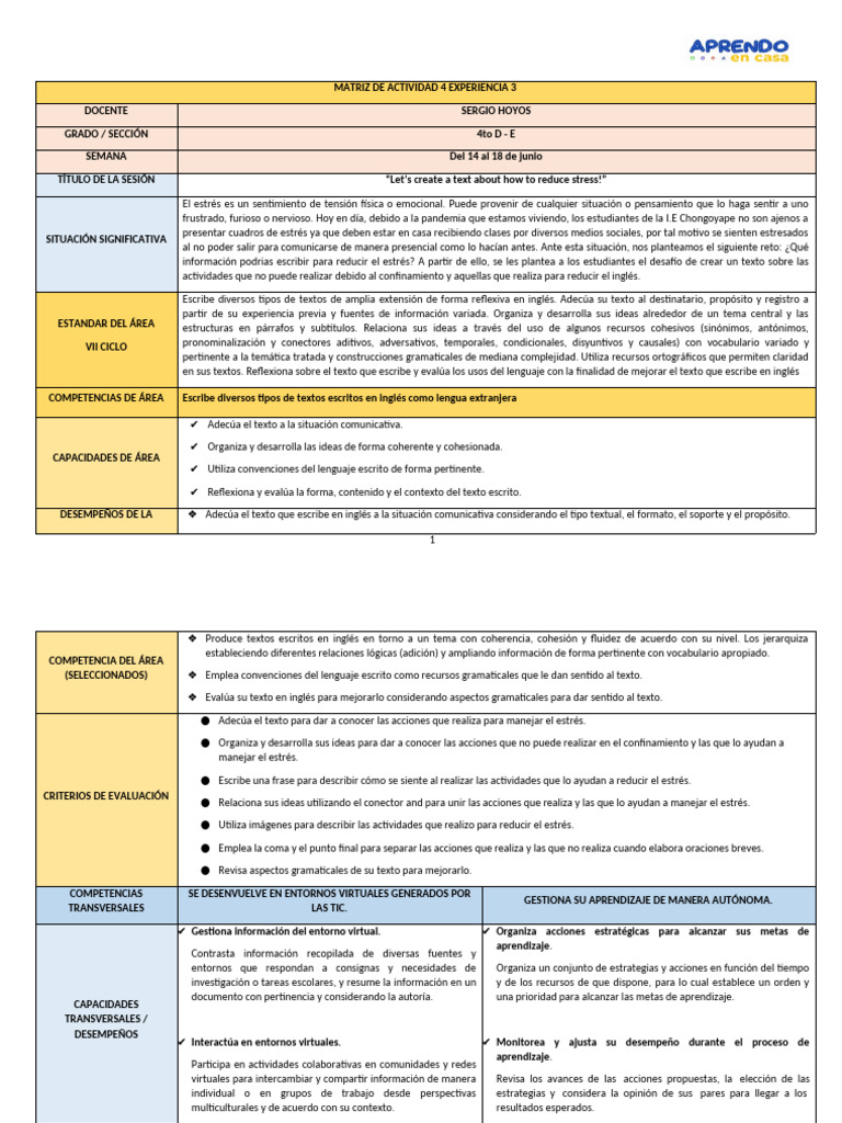 Reducción Del Estrés En Estudiantes Pdf Aprendizaje Evaluación