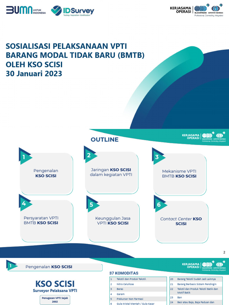 Sosialisasi VPTI KSO SCISI BMTB | PDF