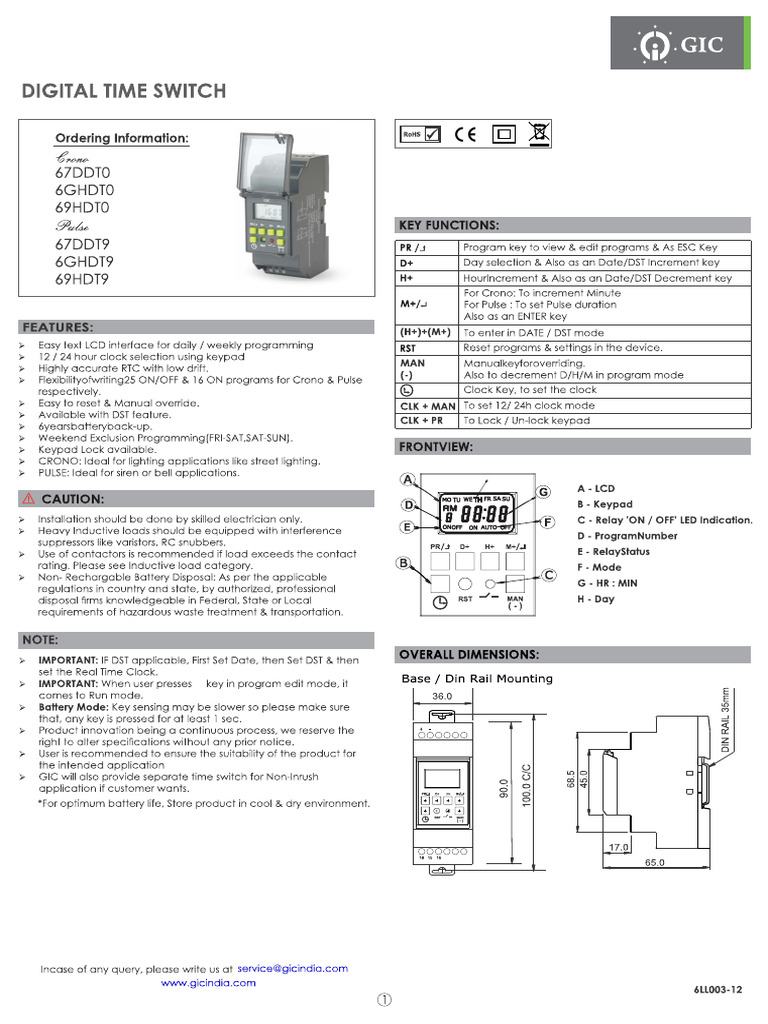 Time Switch | PDF