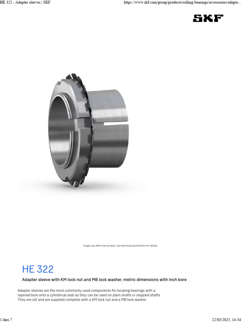 HE 322 - Adapter Sleeves - SKF | PDF | License