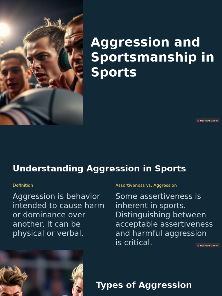 Aggression vs Sportsmanship in Athletics | PDF