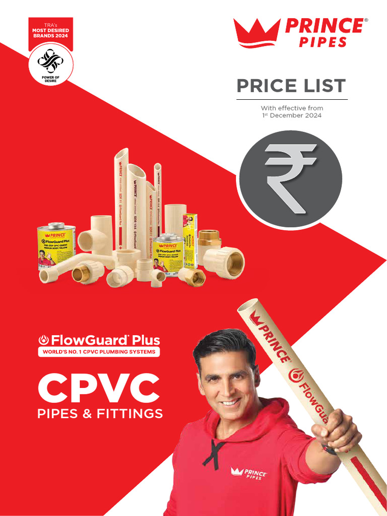 Prince CPVC Pipe Price List 2024 | PDF | Pipe (Fluid Conveyance ...