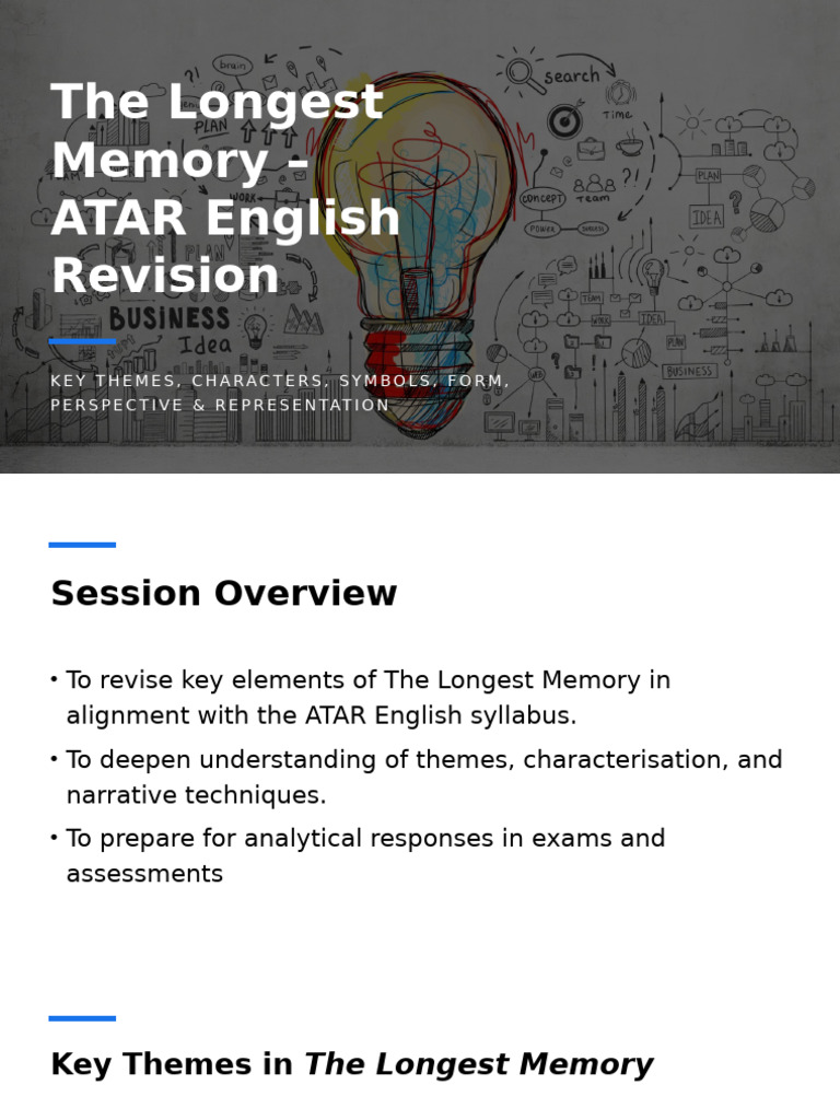 ATAR English: The Longest Memory Guide | PDF | Slavery