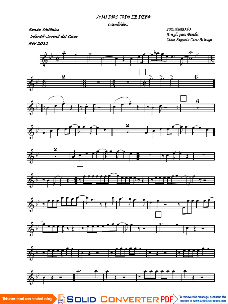 (A MI DIOS TODO SE LO DEBO. - 005 Soprano Sax. | PDF