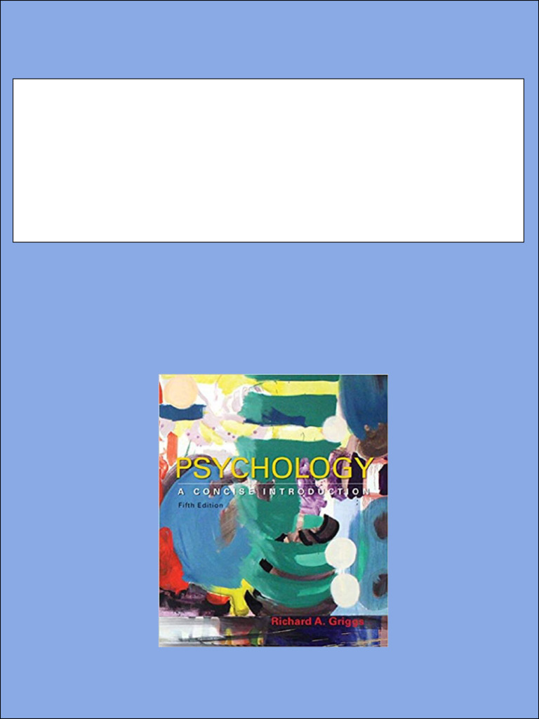 Test Bank For Psychology A Concise Introduction 5th Edition Griggs