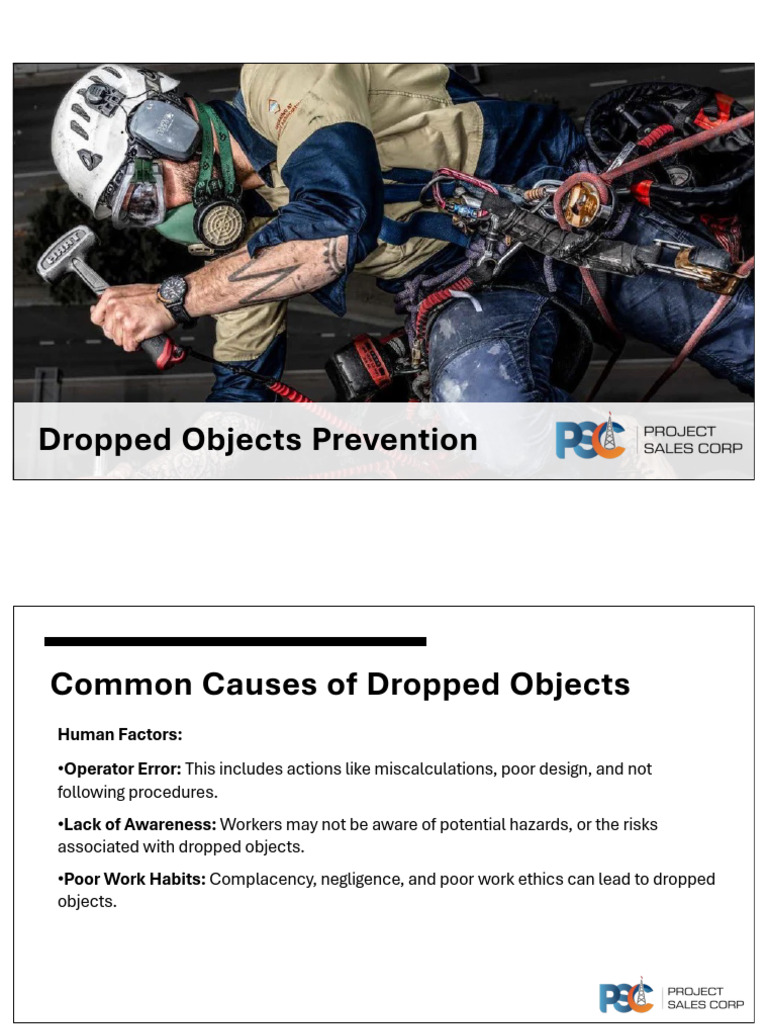 Dropped Objects Prevention Strategies | PDF | Personal Protective ...