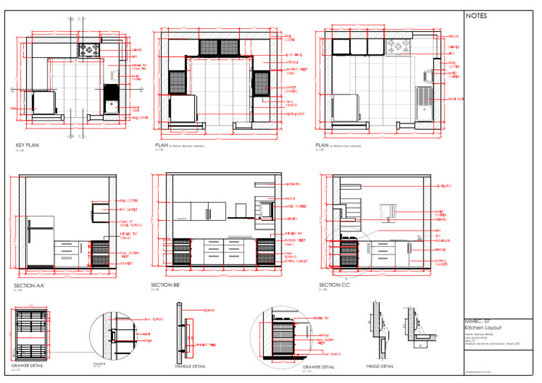 Kitchen Layout Dimensions and Details | PDF