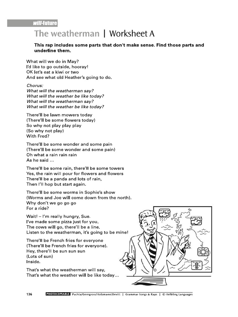 Grammar Songs Raps - Chapter 28 - The Weatherman | PDF