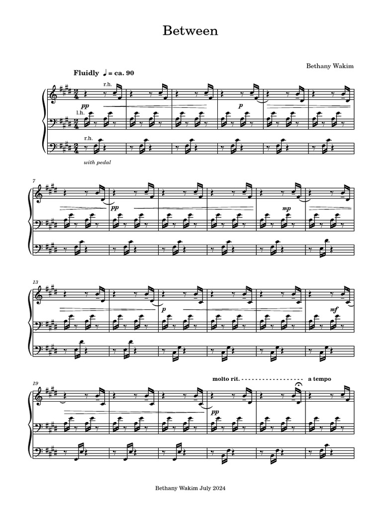 Between | PDF | Musical Compositions | Elements Of Music