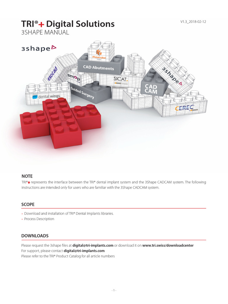 Tri Manual 3shape | PDF | Dental Implant | Computing