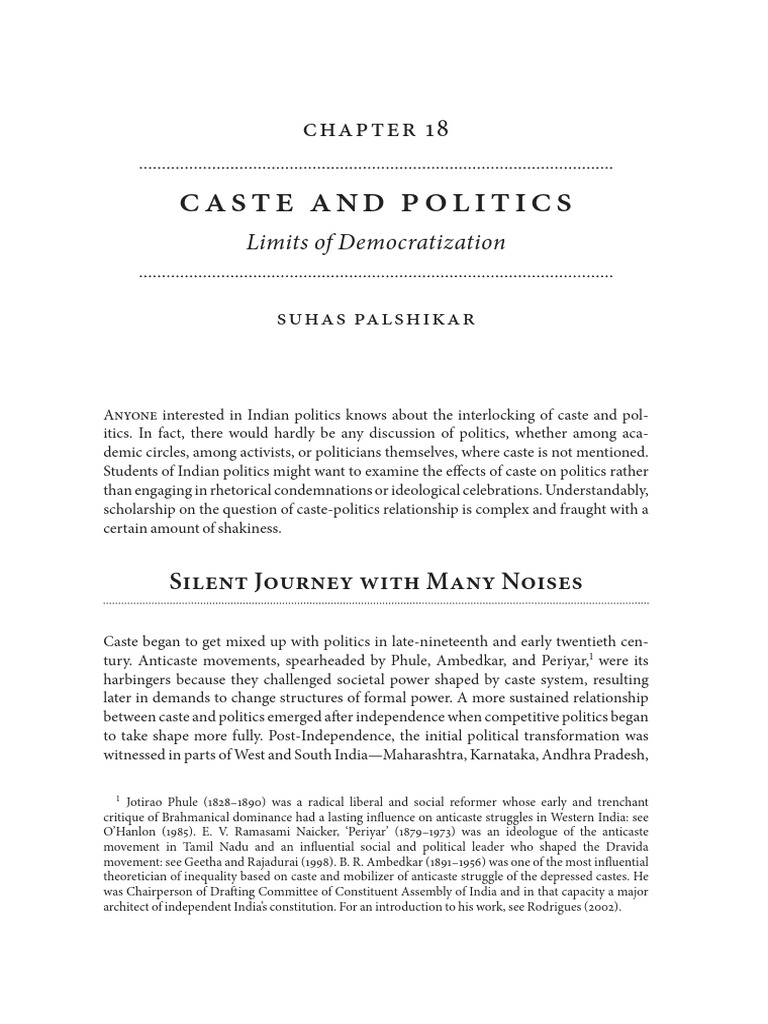 Caste Politics in India: A Historical Overview | PDF | Dalit | Caste