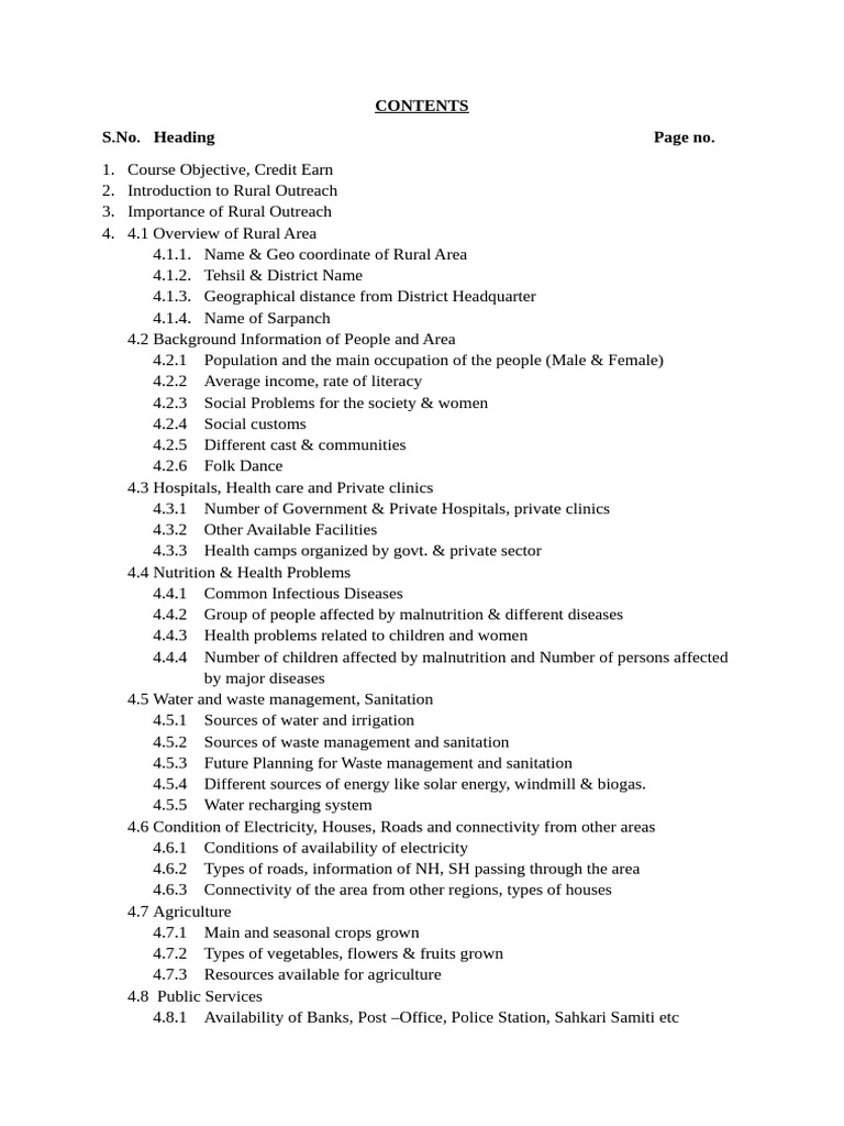 Comprehensive Rural Outreach Analysis | PDF | Malnutrition | Waste ...