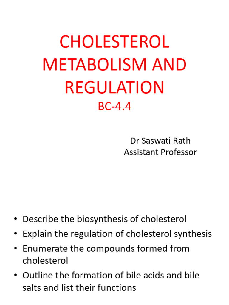 Cholesterol Metabolism and Regulation Guide | PDF | Cholesterol ...