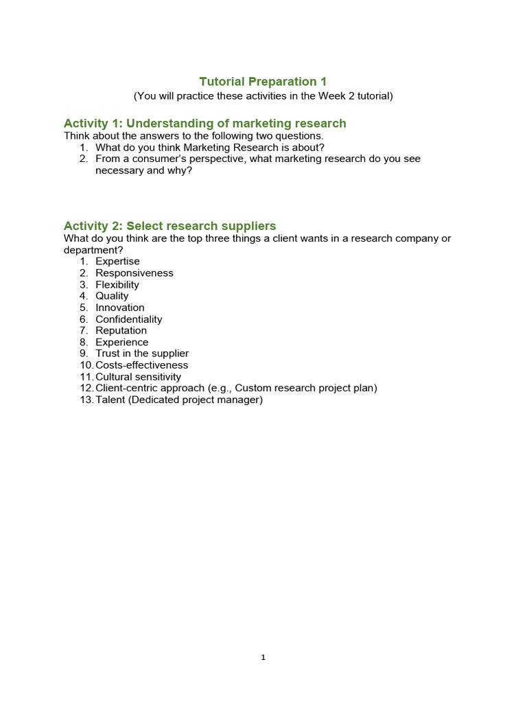 Week 1 Activity | PDF