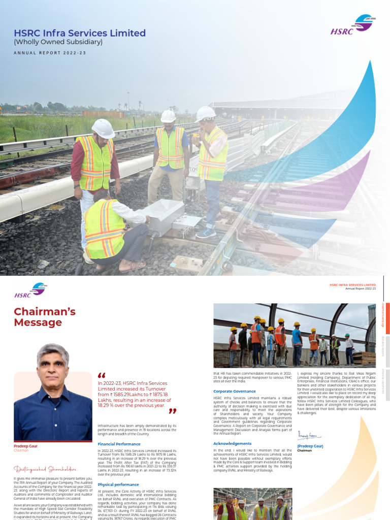 HSRC Infra Services Annual Report 2022-23 | PDF | Corporate Social ...
