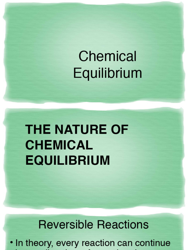 CH18 Chemical-Equilibrium | PDF | Acid | Chemical Equilibrium