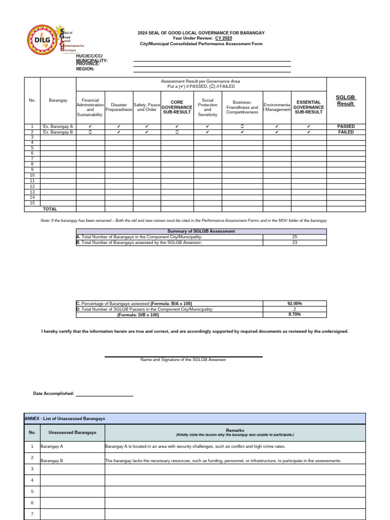 2024 Compiled SGLGB Forms | PDF | Emergency Management | Banks