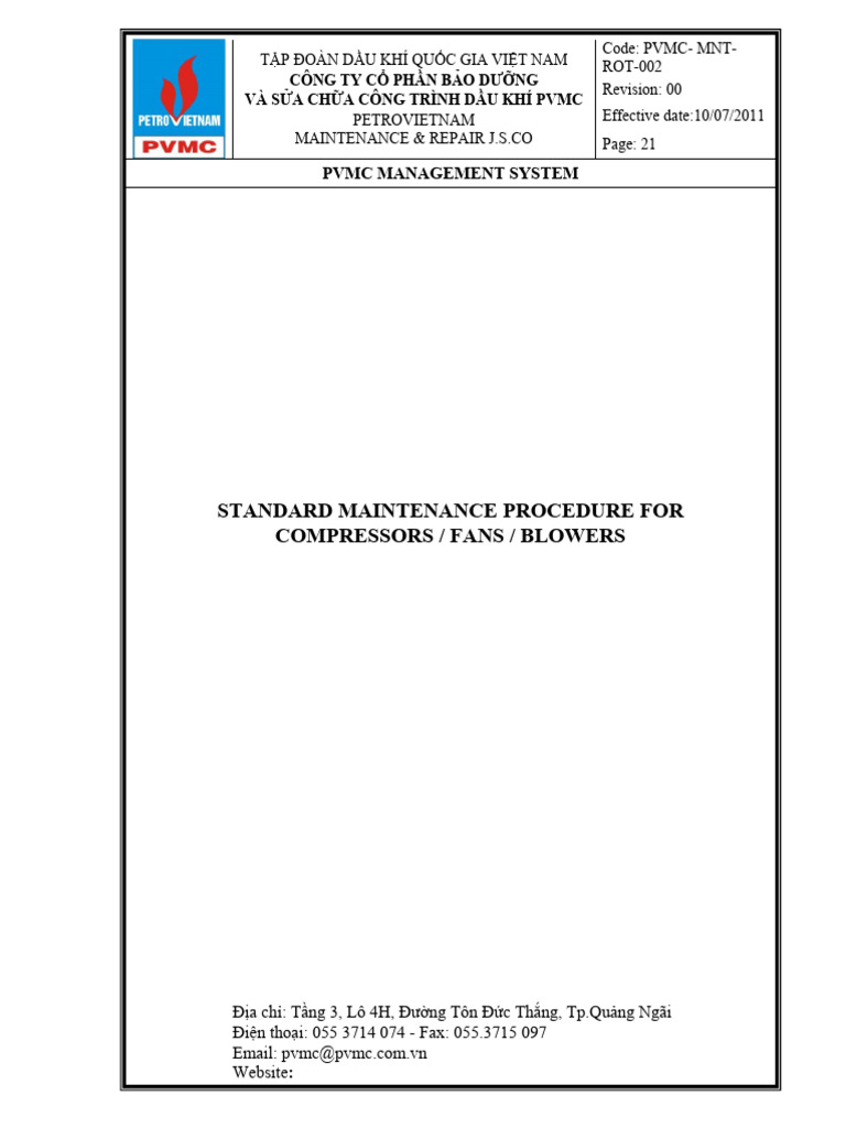 Preventive Maintenance Procedures Guide | PDF | Safety | Mechanical ...
