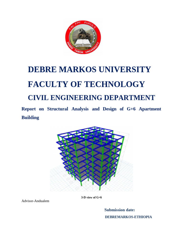 Structural Design Report for G+6 Apartment | PDF | Beam (Structure ...