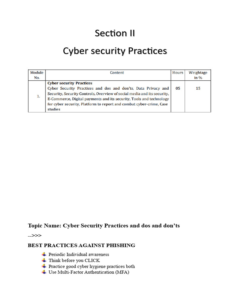 Cyber - Security - Practices | PDF | Computer Security | Security