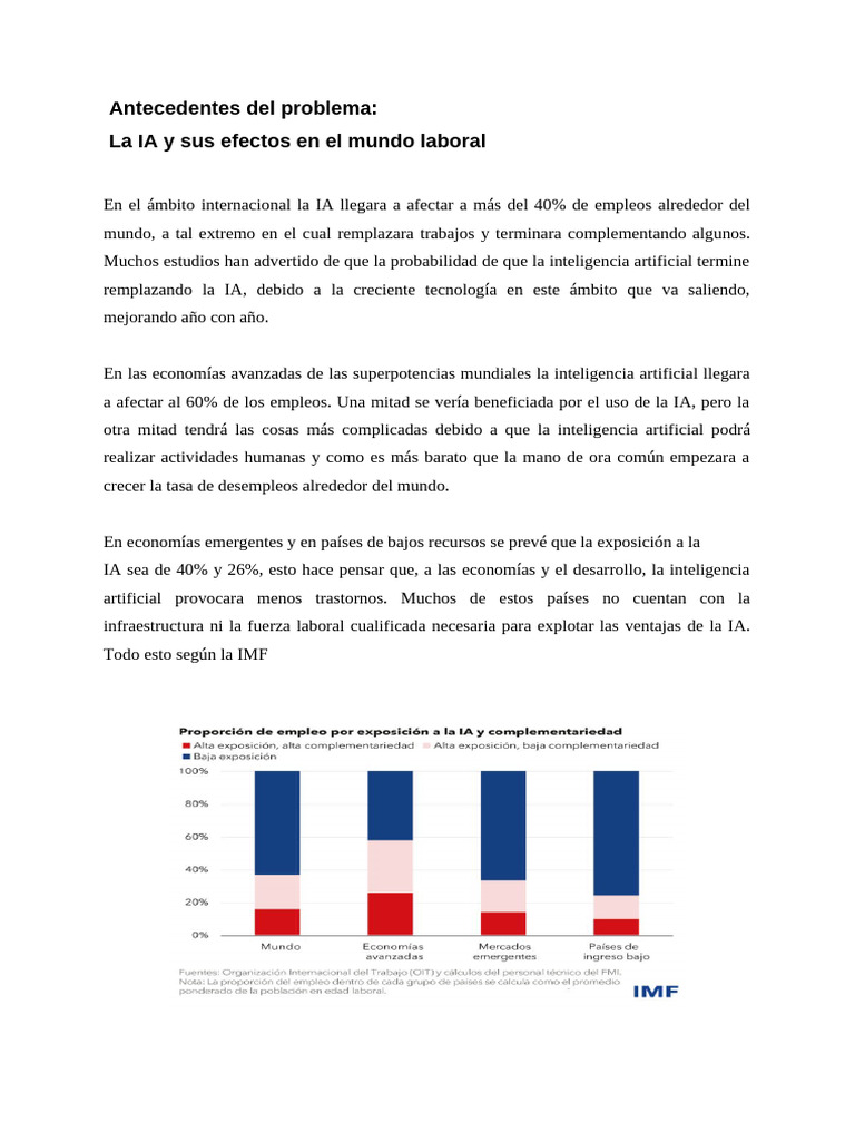 Impacto de la IA en el empleo global | PDF | Inteligencia artificial ...