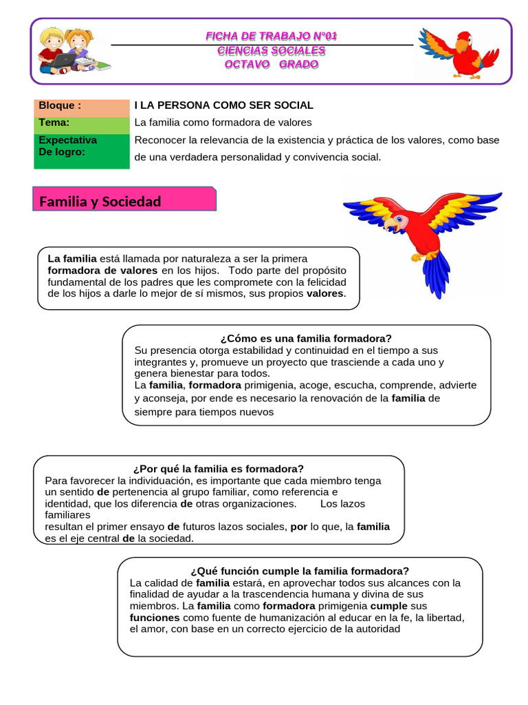 Familia y Valores en la Sociedad | PDF | Américas | Moralidad