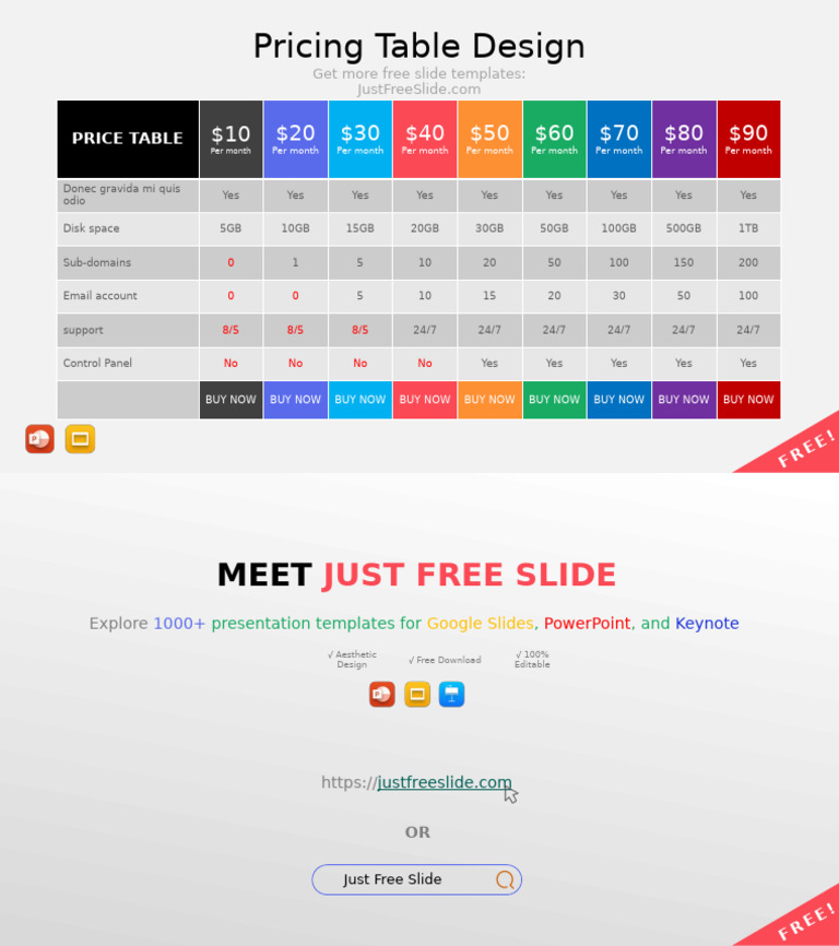 Pricing Table Design | PDF | Office Suites | Software