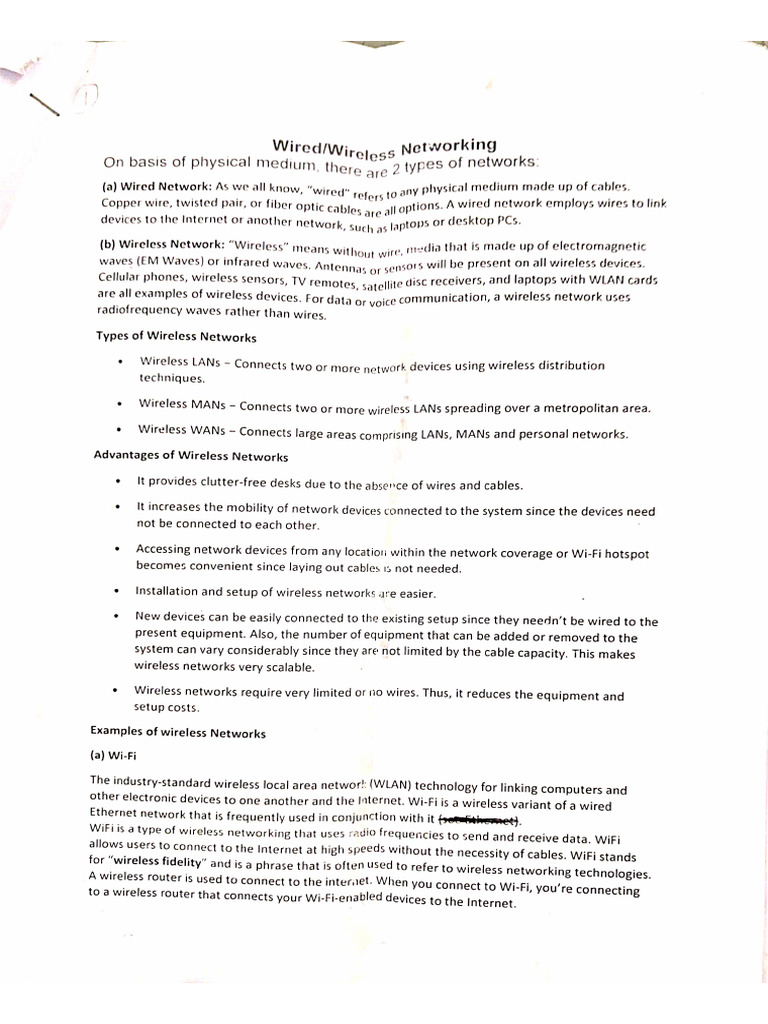 Wired Wireless Networking | PDF