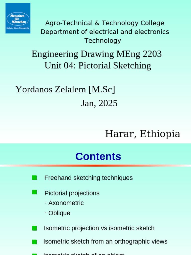 UNIT 04 - Lecture 2 - Pictorial Sketching | PDF | Circle | Classical ...