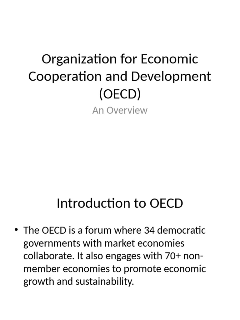 Overview of OECD Functions and Impact | PDF