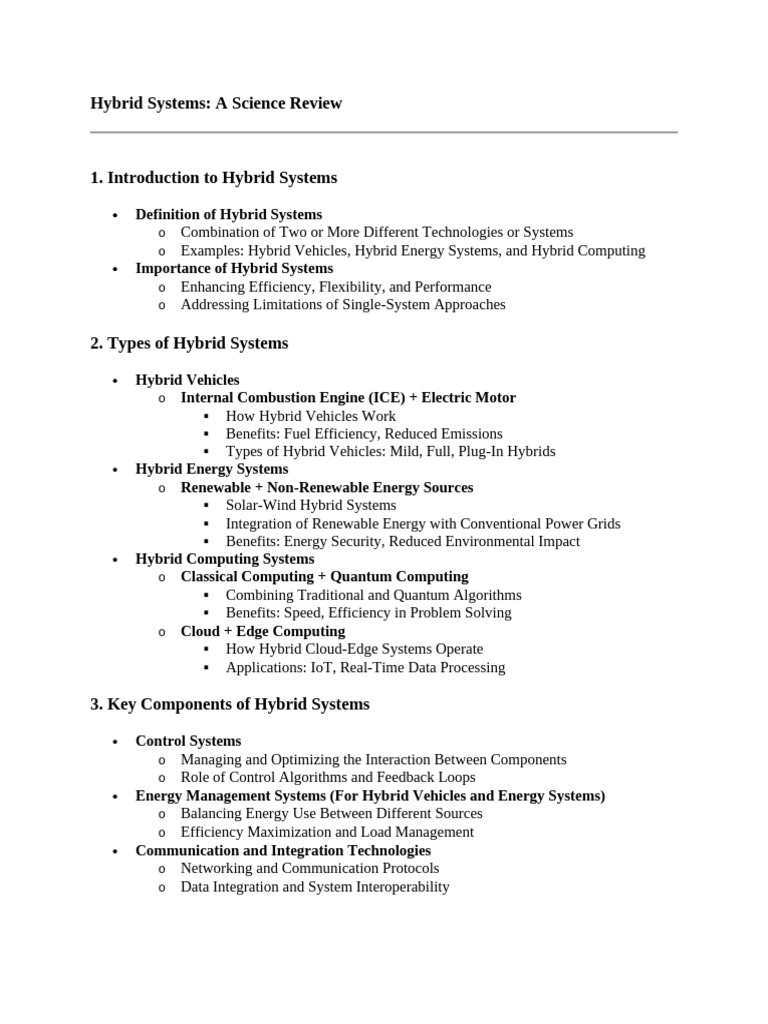 Overview of Hybrid Systems and Applications | PDF | Hybrid Vehicle ...