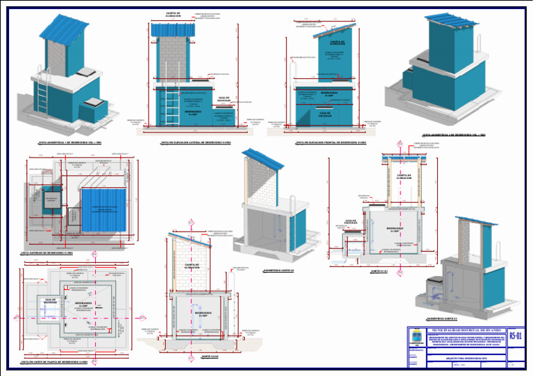 R5-01-Arquitectura Reservorioa 5M3 | PDF