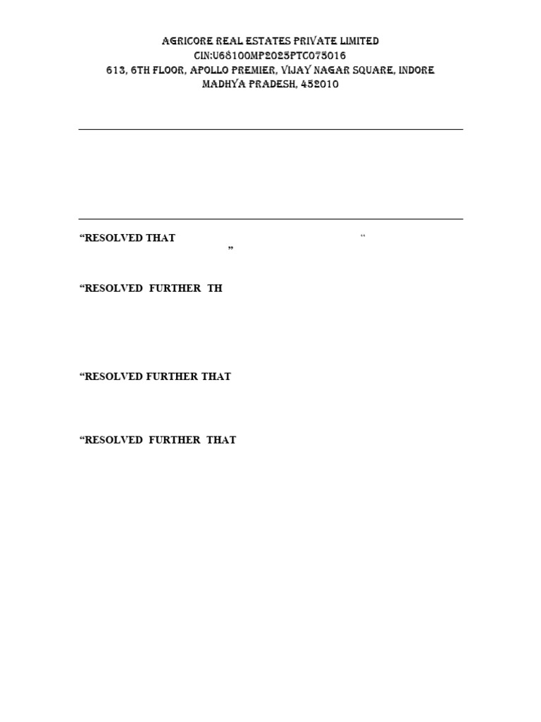 Board Resolution for KYC Update | PDF
