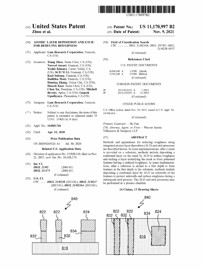 US11170997 | PDF | Semiconductor Device Fabrication | Integrated Circuit