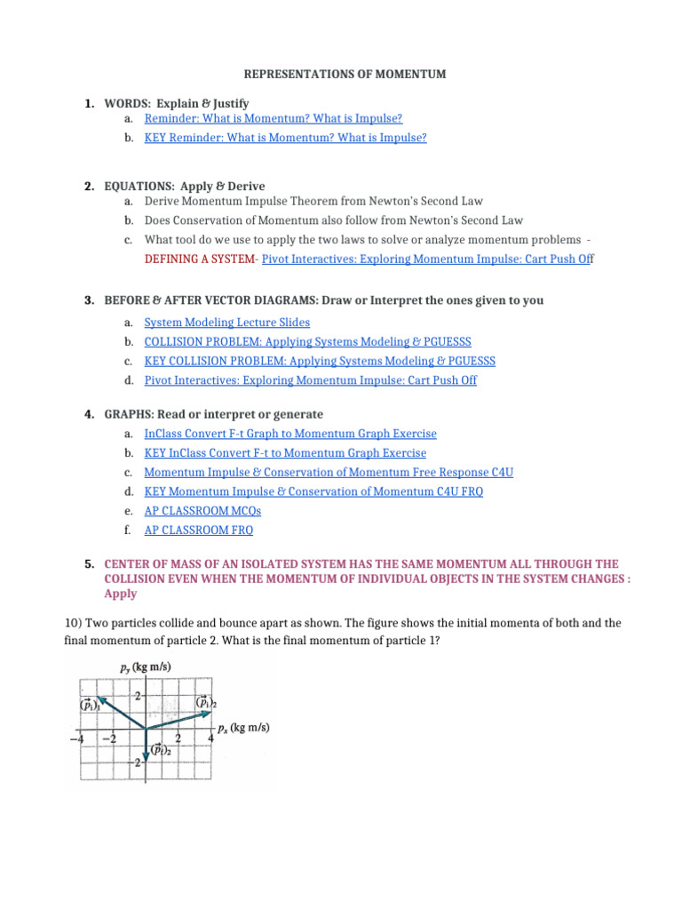 Momentum and Impulse Concepts Explained | PDF | Momentum | Collision