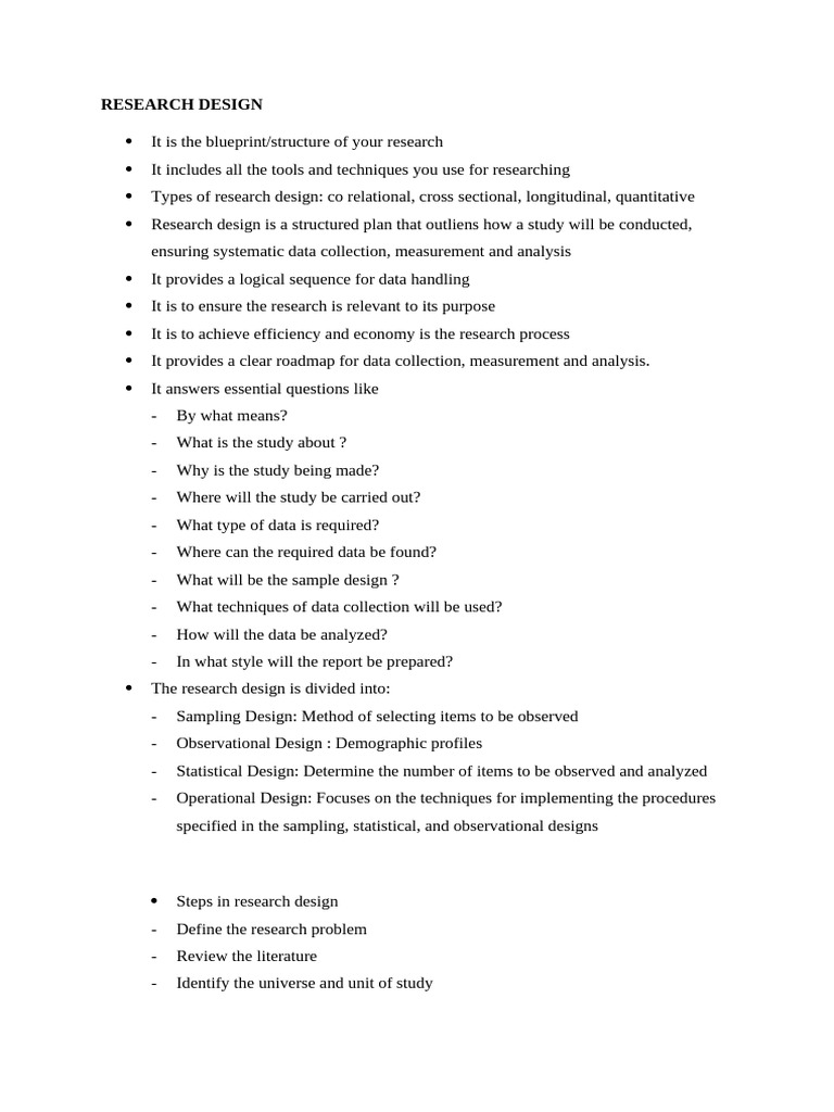 Research Design: Types and Steps Explained | PDF | Research Design ...