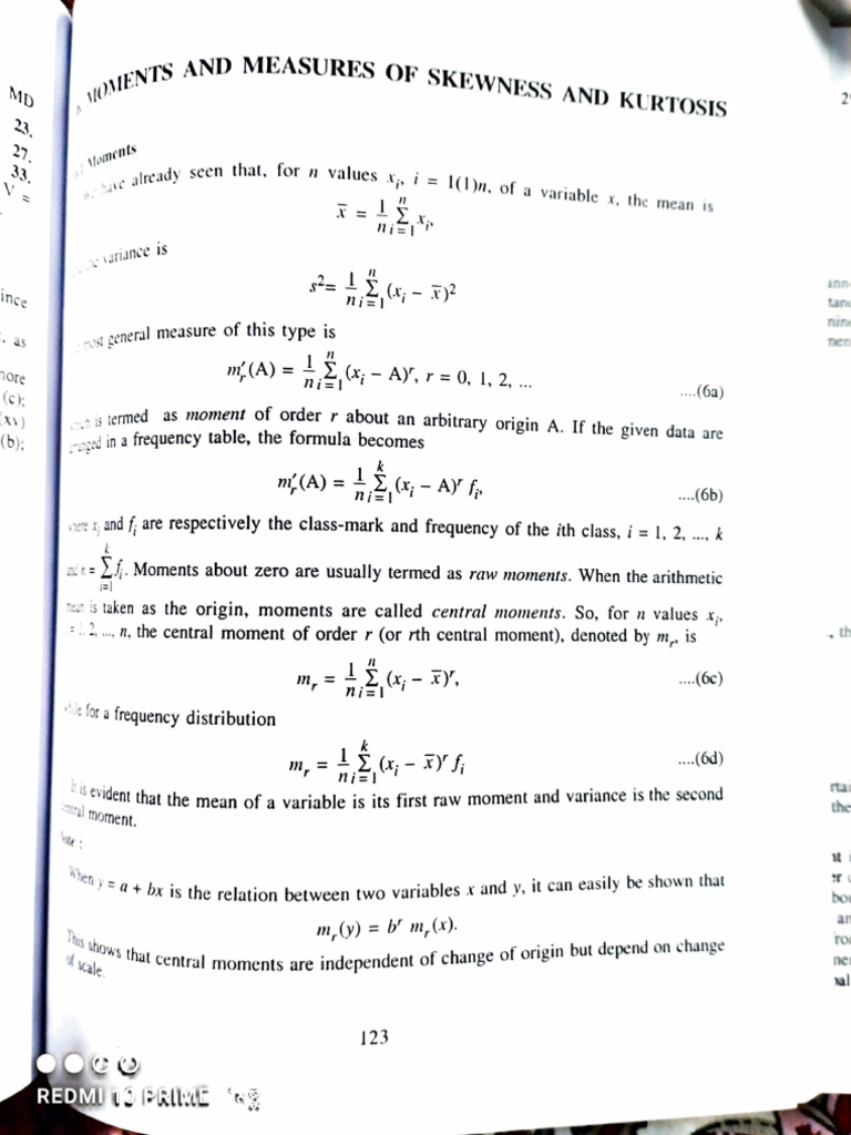 Skewness and Kurtosis GB | PDF