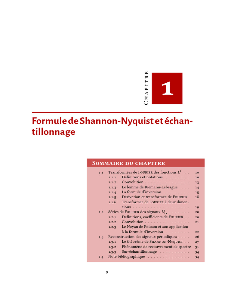 Théorème de ShannonNyquist et échantillonnage PDF Transformation — free download