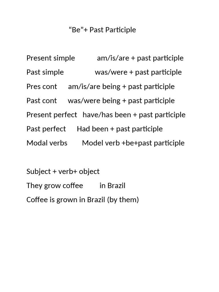 Grammar Guide: Passive Voice Structures | PDF