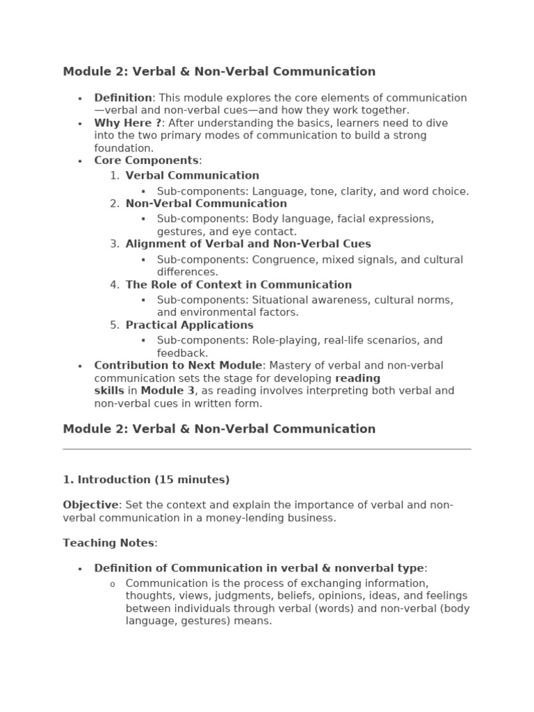 Mastering Verbal & Non-Verbal Communication | PDF | Nonverbal ...