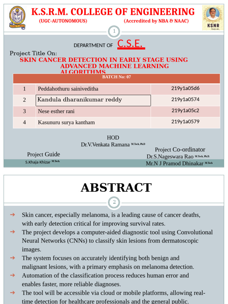 Early Skin Cancer Detection with AI | PDF | Melanoma | Machine Learning