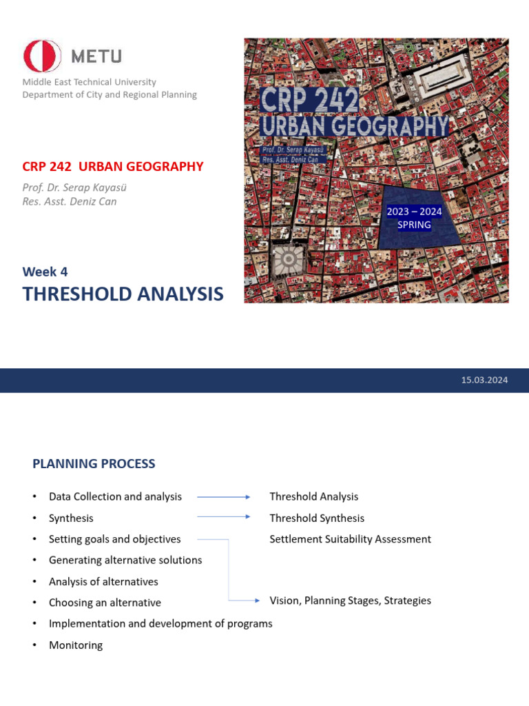Threshold Analysis in Urban Geography | PDF | Natural Environment ...