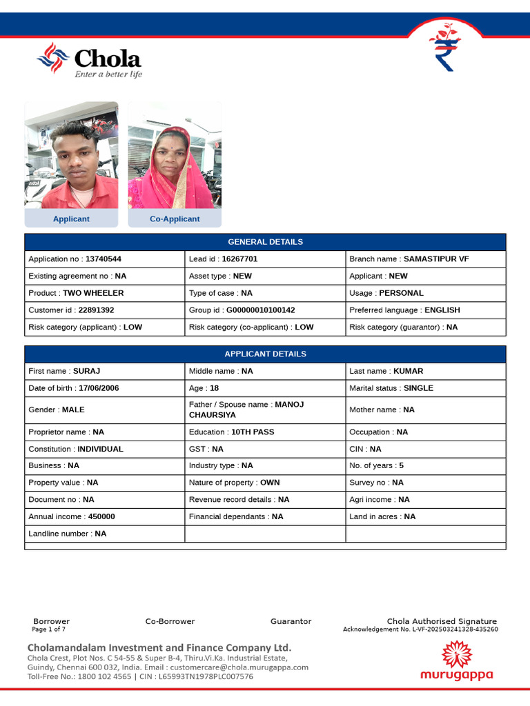 Applicant Co-Applicant | PDF | Cheque | Insurance
