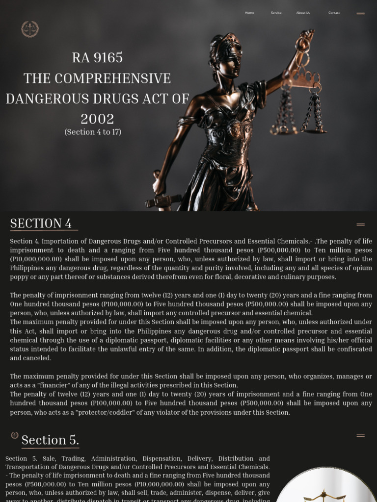 RA 9165: Key Sections Overview | PDF | Mdma | Narcotic