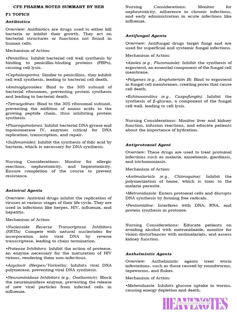 Pharmaco Cfe Summary by Heavenotes | PDF | Antipsychotic | Selective ...