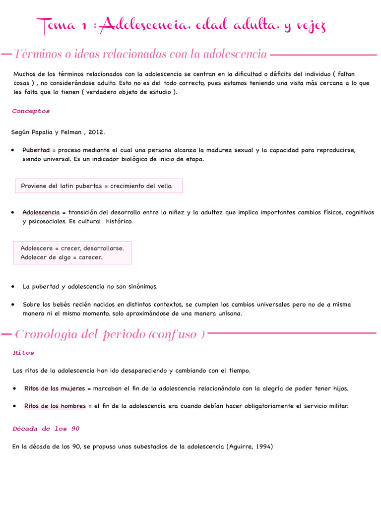 Adolescencia: Desarrollo y Cambios Clave | PDF | Adultos | Adolescencia