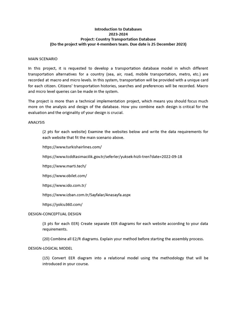 Country Transportation Database Project | PDF | Databases | Relational ...
